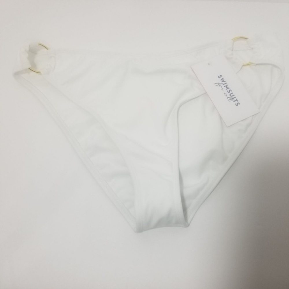 Swimsuits For All White Bikini Bottom Size 8